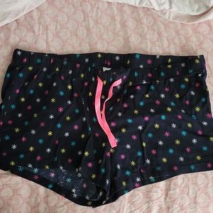 Flannel sleep shorts